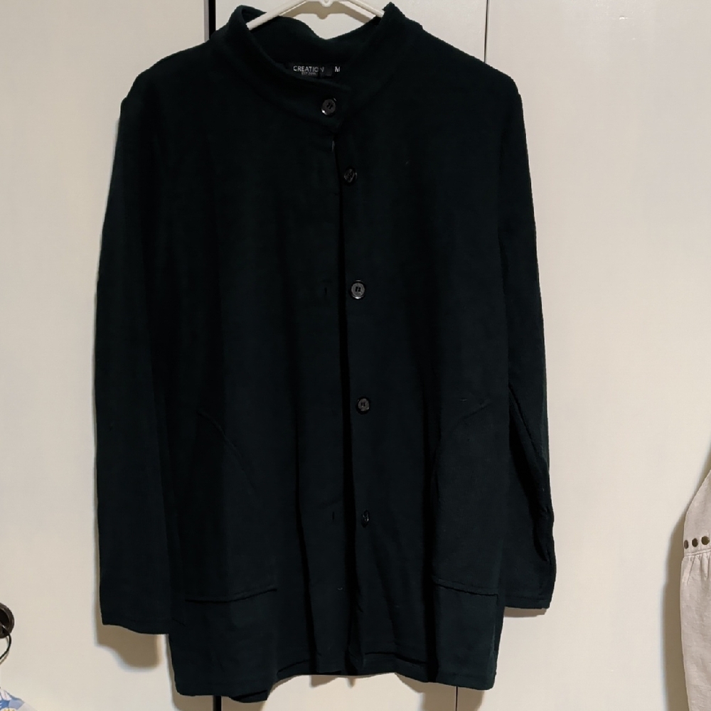 Dark Green Button-Up Jacket